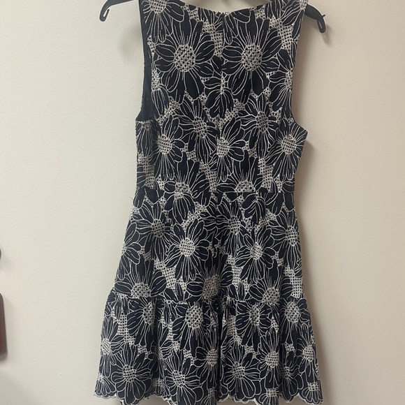 Mustard Seed Black and White Floral Mini Dress - Picture 3 of 10